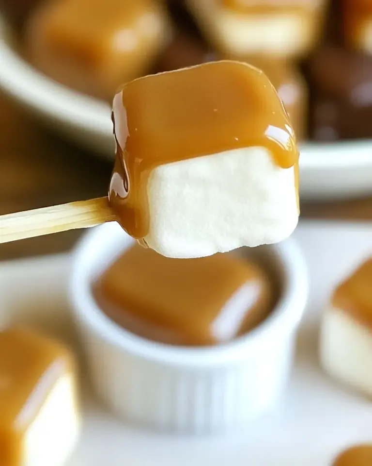 Homemade Dark Chocolate Salted Caramel Dipped Marshmallows photo