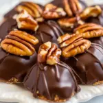 Homemade Dark Chocolate Salted Caramel Pecan Turtles recipe photo
