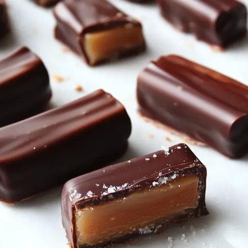 Homemade Dark Chocolate and Salted Caramel Twix Bars photo