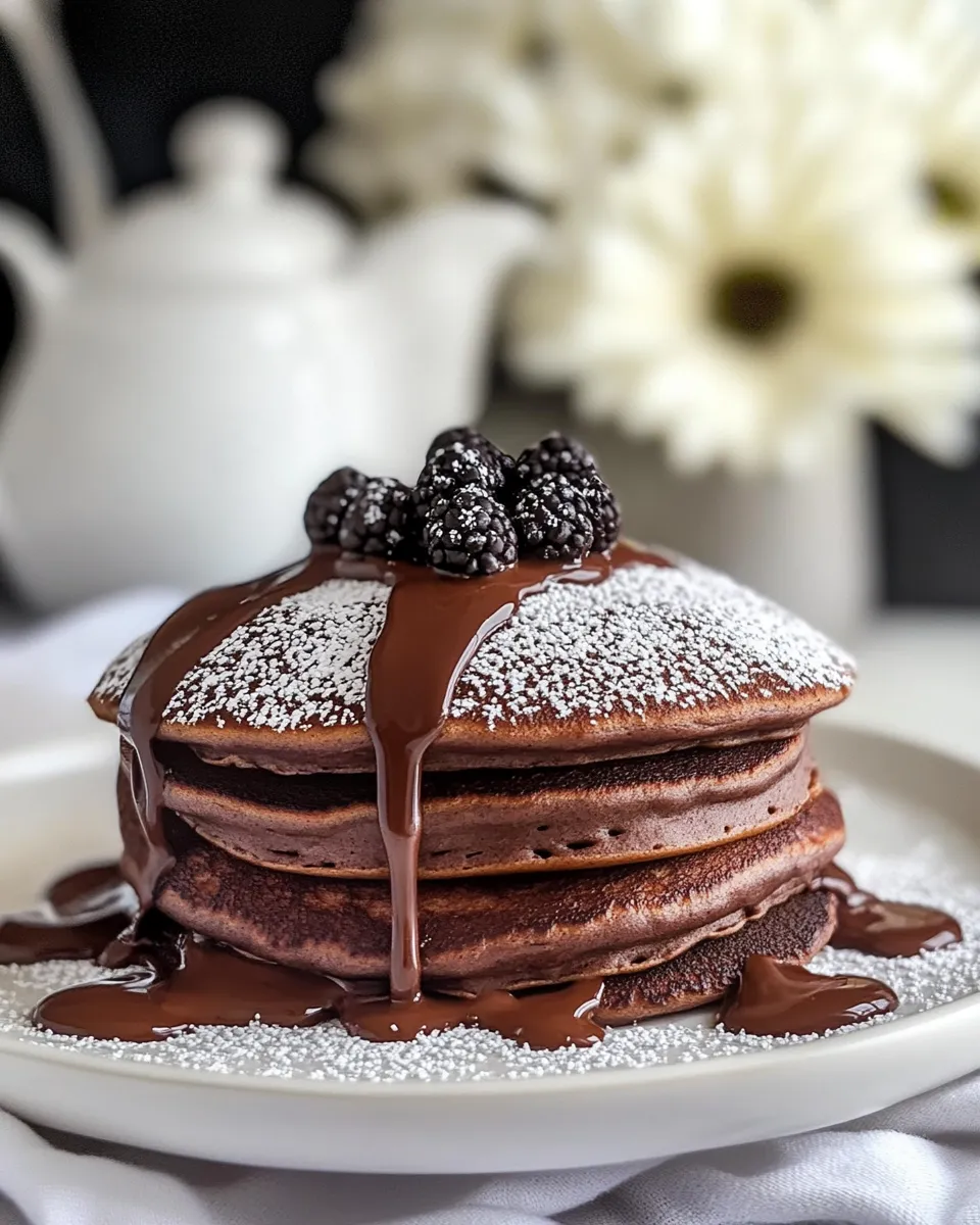 Classic Double Chocolate Brownie Pancakes image
