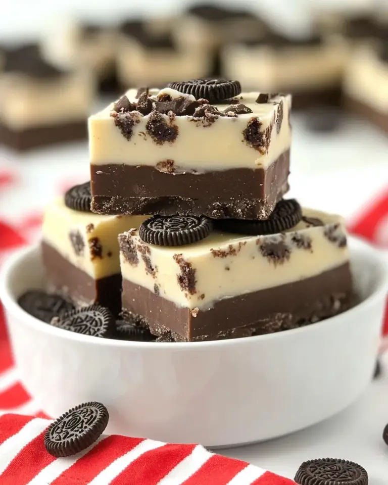 Homemade Double Decker Oreo Fudge photo