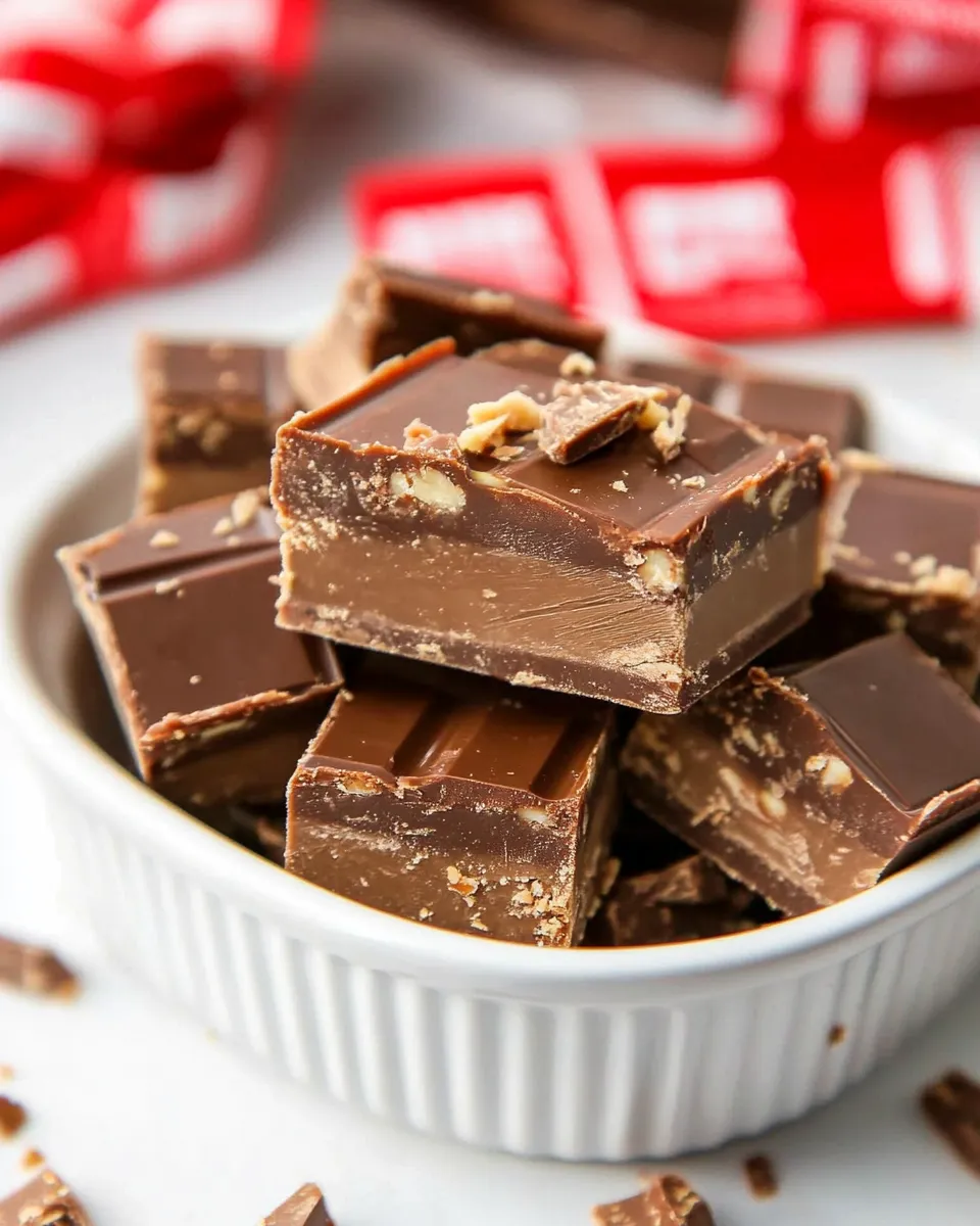 Delicious Easy 4-ingredient Kit Kat Fudge image