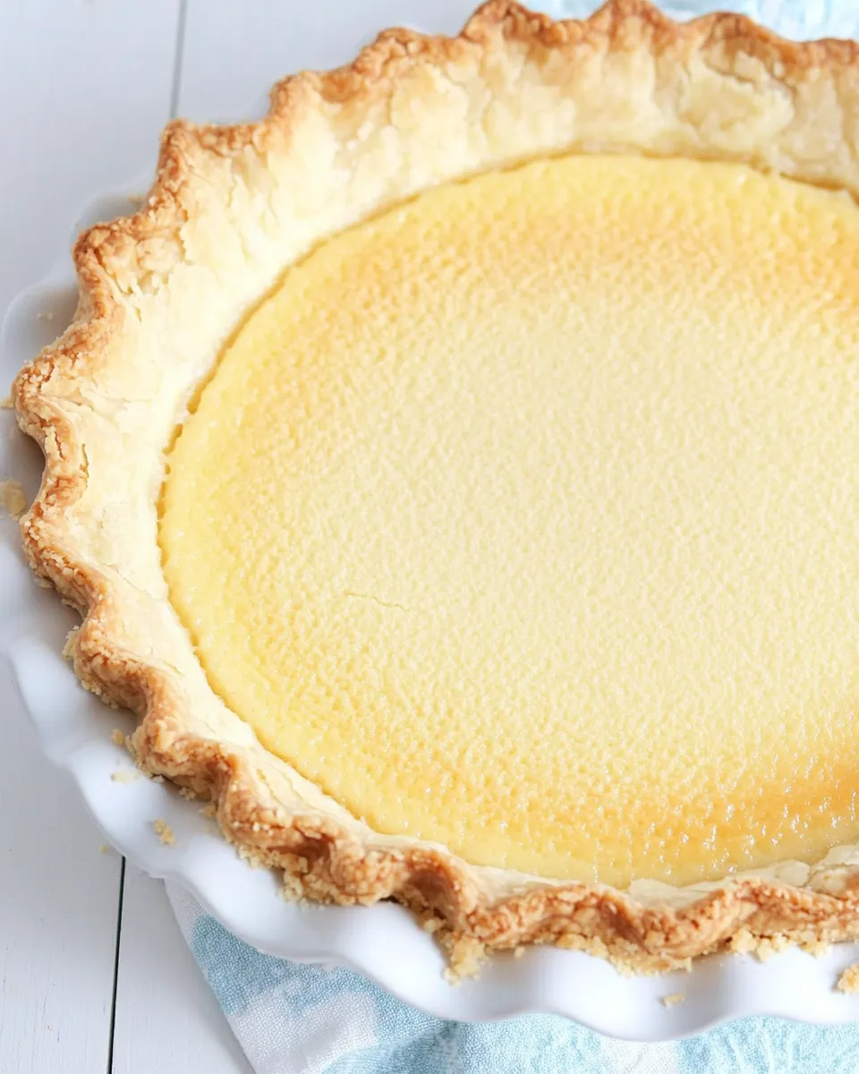 Quick Easy Buttermilk Pie shot