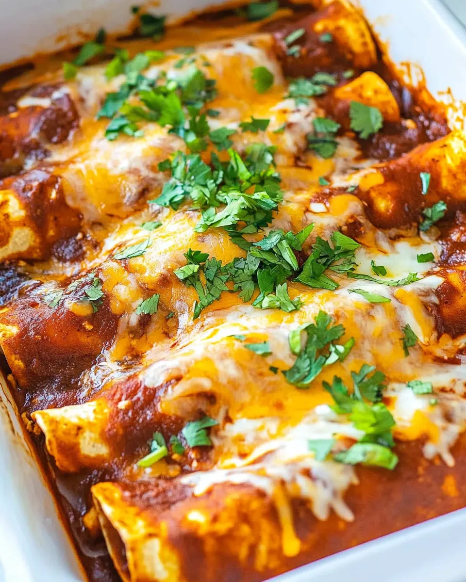 Quick Easy Chicken Enchiladas shot