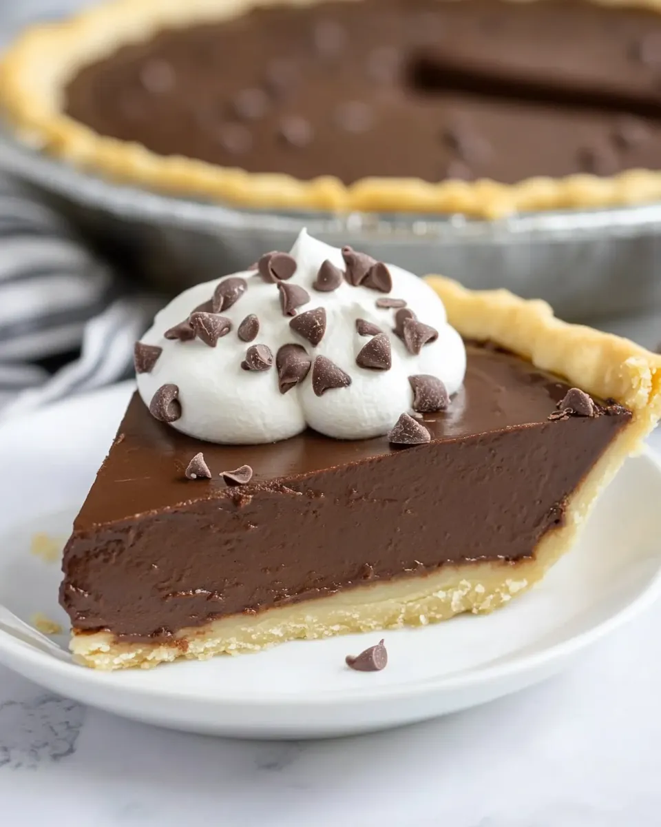 Delicious Easy Chocolate Pie recipe photo