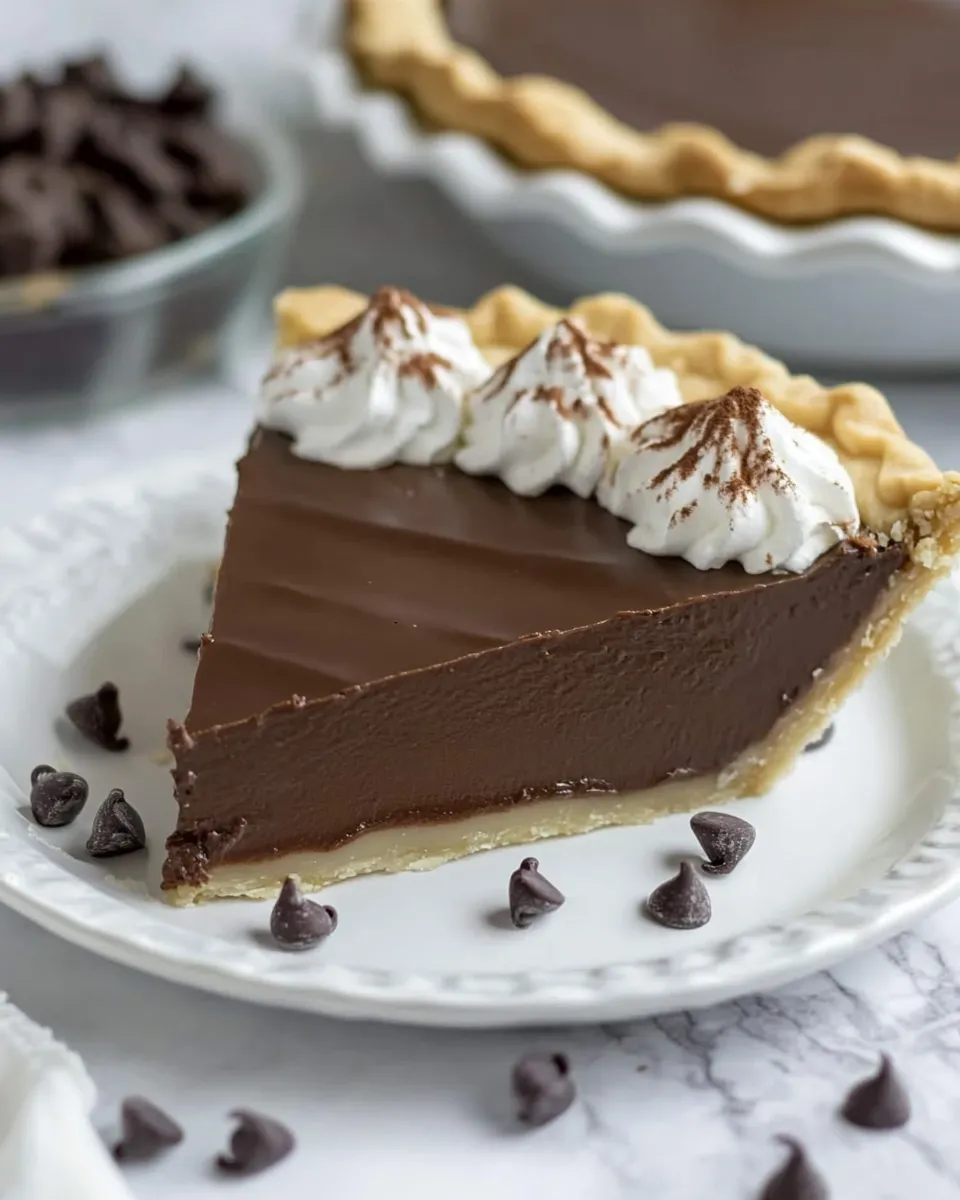 Quick Easy Chocolate Pie shot