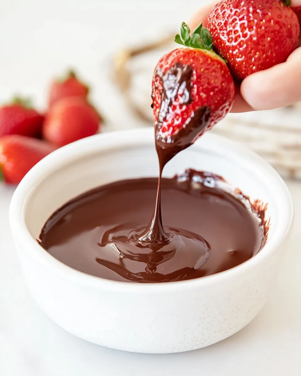 Quick Easy Dipping Chocolate shot
