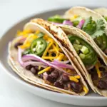 Homemade Easy Refried Black Bean Tacos photo