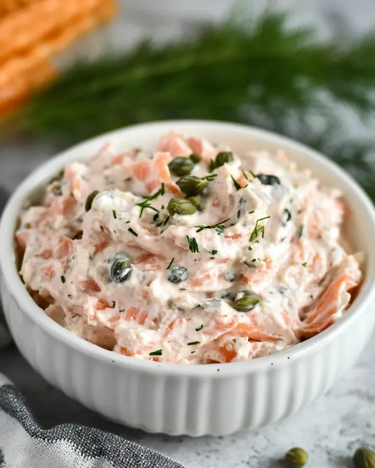 Homemade Easy Smoked Salmon Dip with Capers recipe photo