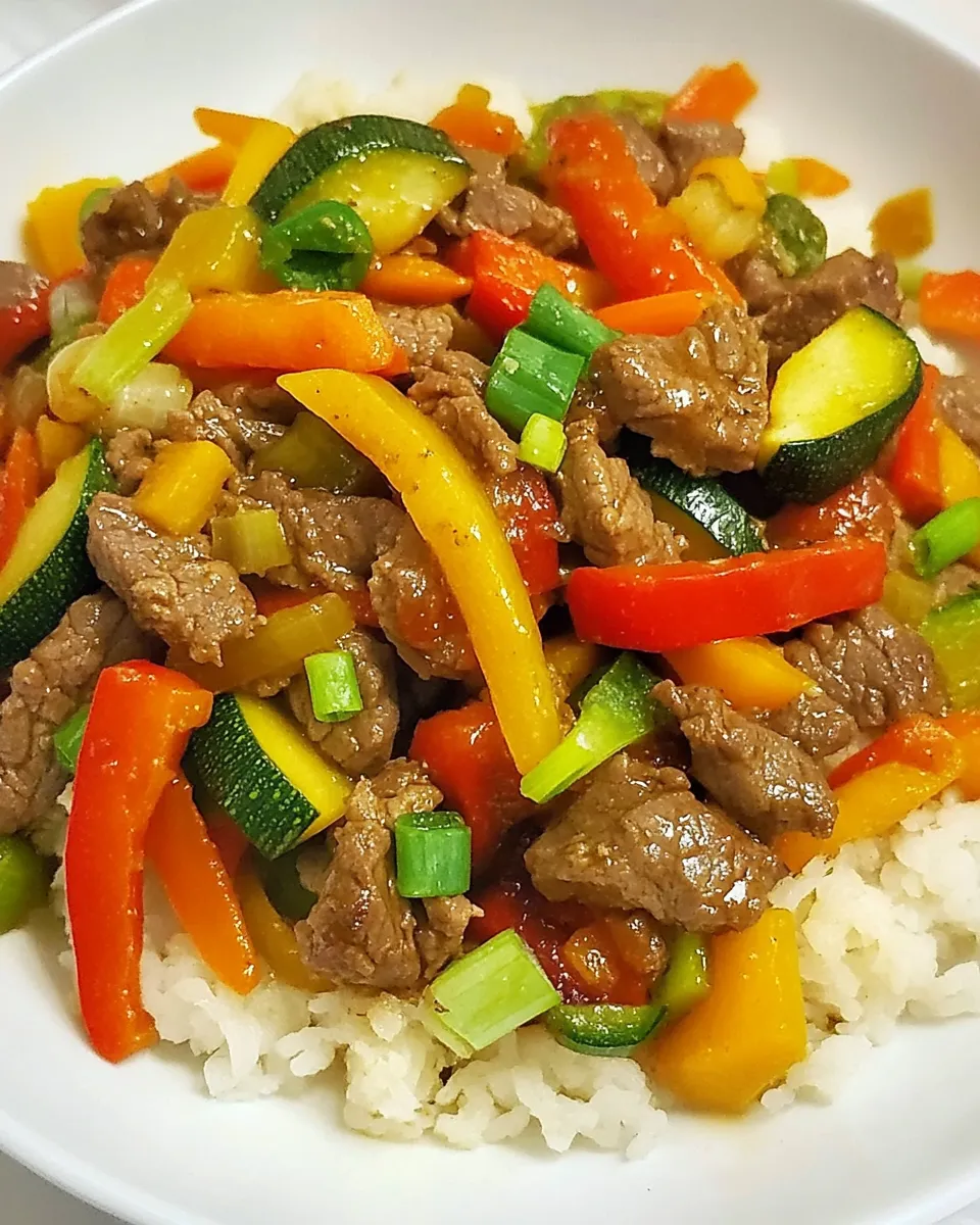 Homemade Easy Stir Fried Beef with Vegetables photo
