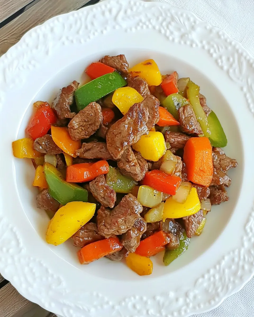 Classic Easy Stir Fried Beef with Vegetables image