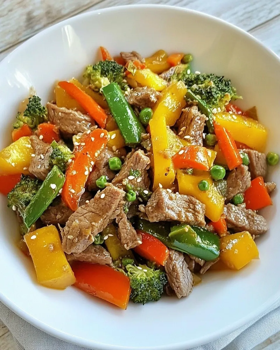 Quick Easy Stir Fried Beef with Vegetables recipe photo