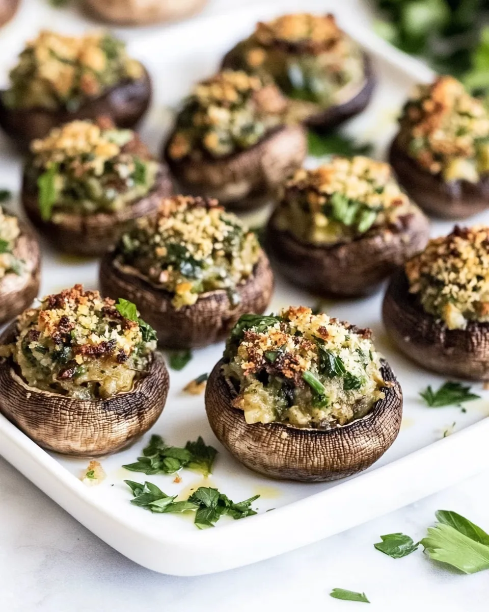 Delicious Easy Stuffed Mushrooms Recipe shot