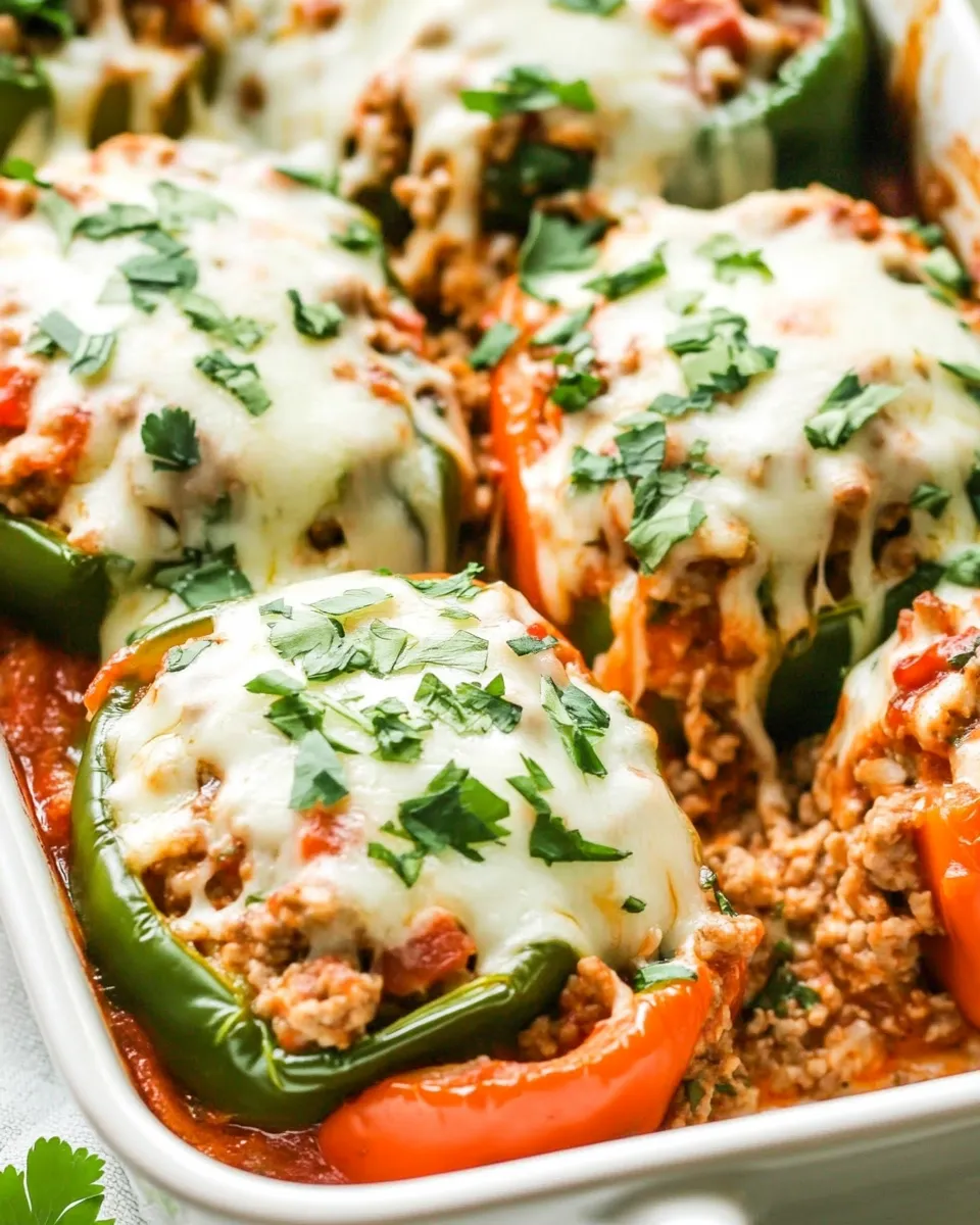 Healthy Easy Stuffed Pepper Casserole with Ground Turkey recipe photo