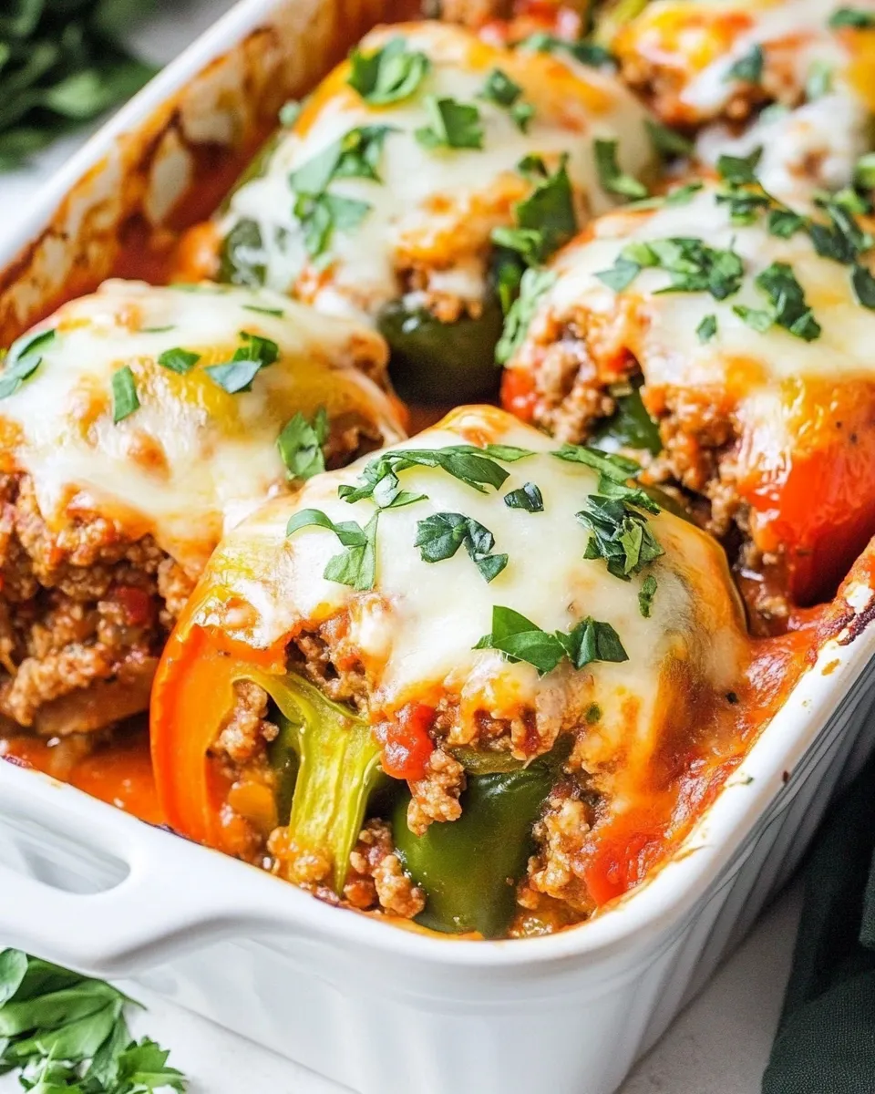 Quick Easy Stuffed Pepper Casserole with Ground Turkey shot