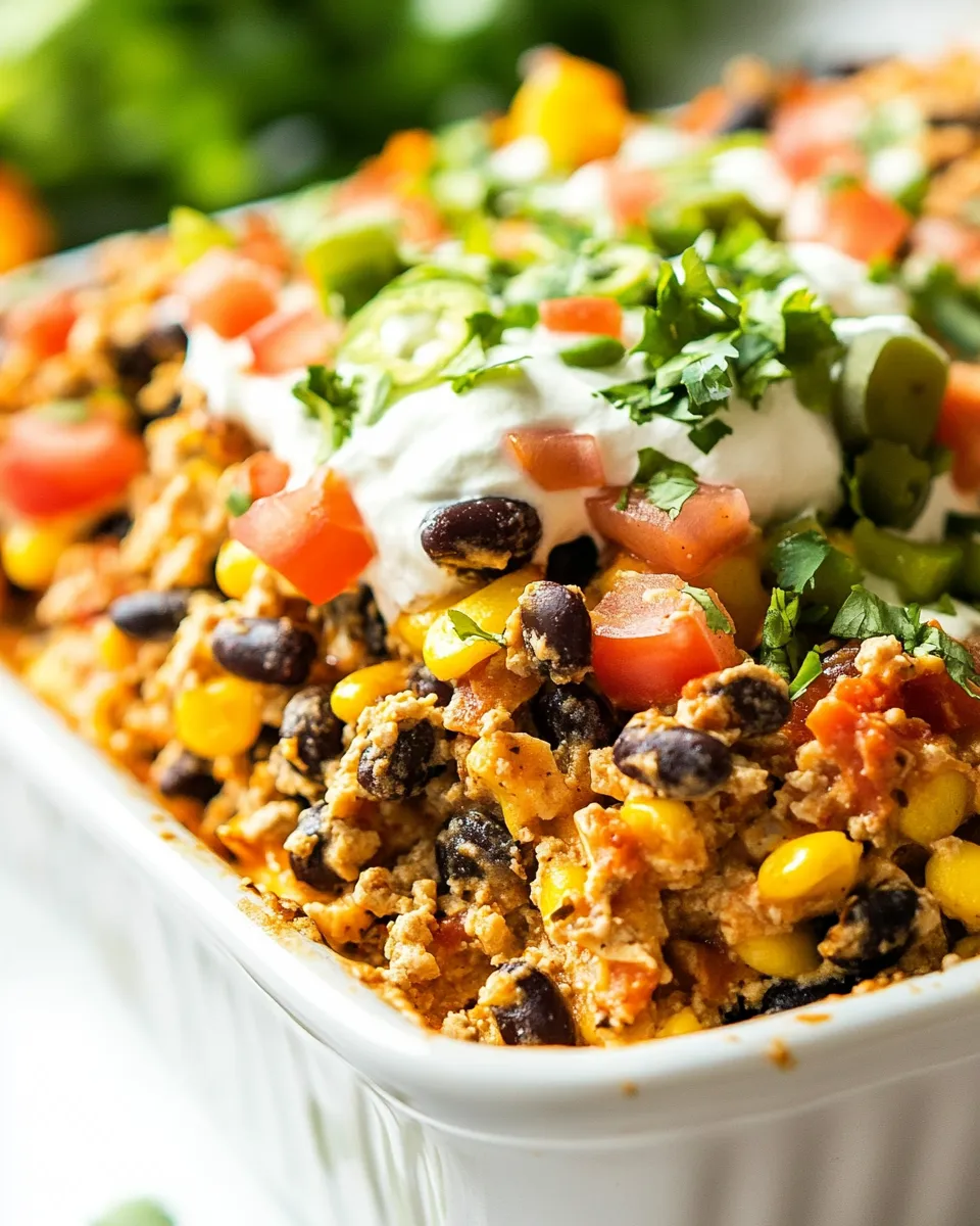 Quick Easy Taco Casserole Recipe dish photo