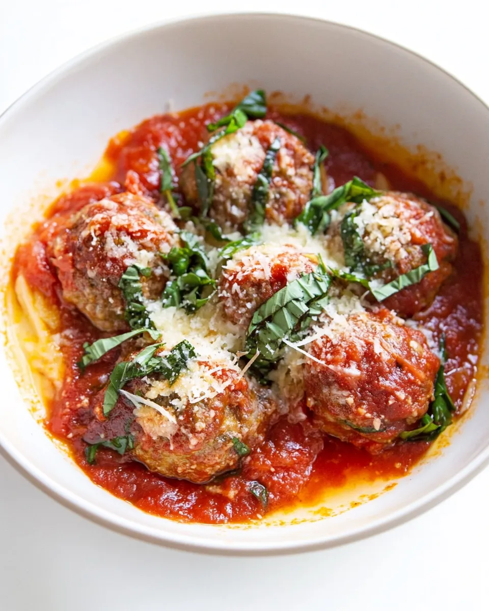 Quick Easy Tomato Baked Meatballs shot