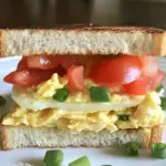 Homemade Egg Tomato and Scallion Sandwich photo