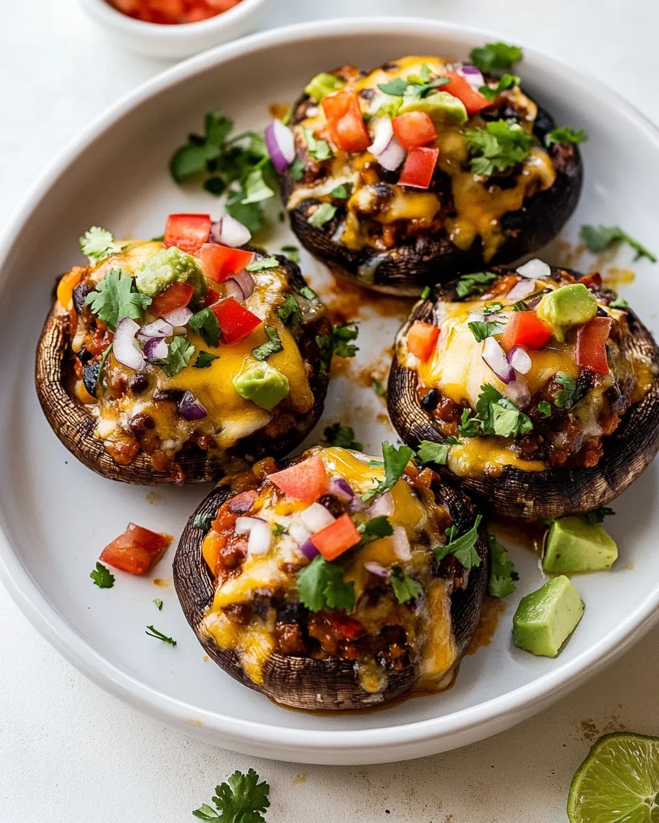 Classic Enchilada Stuffed Mushrooms image