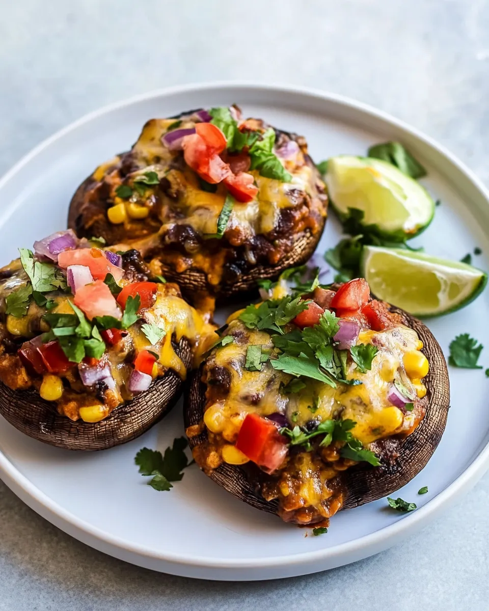 Delicious Enchilada Stuffed Mushrooms shot