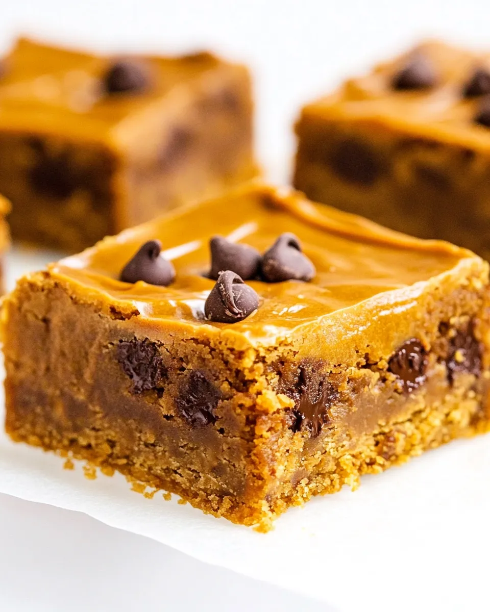 Easy Espresso Chocolate Chip Blondies with Brown Sugar Frosting recipe photo