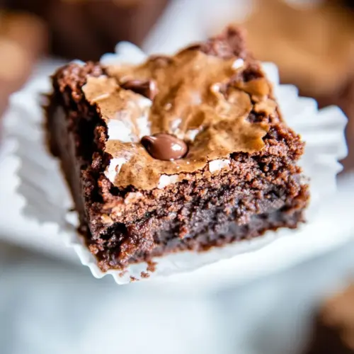 Homemade Espresso Chocolate Chip Brownies photo