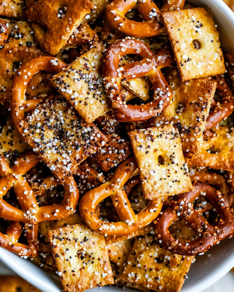 Simple Everything Ranch Crackers and Pretzels. dish image