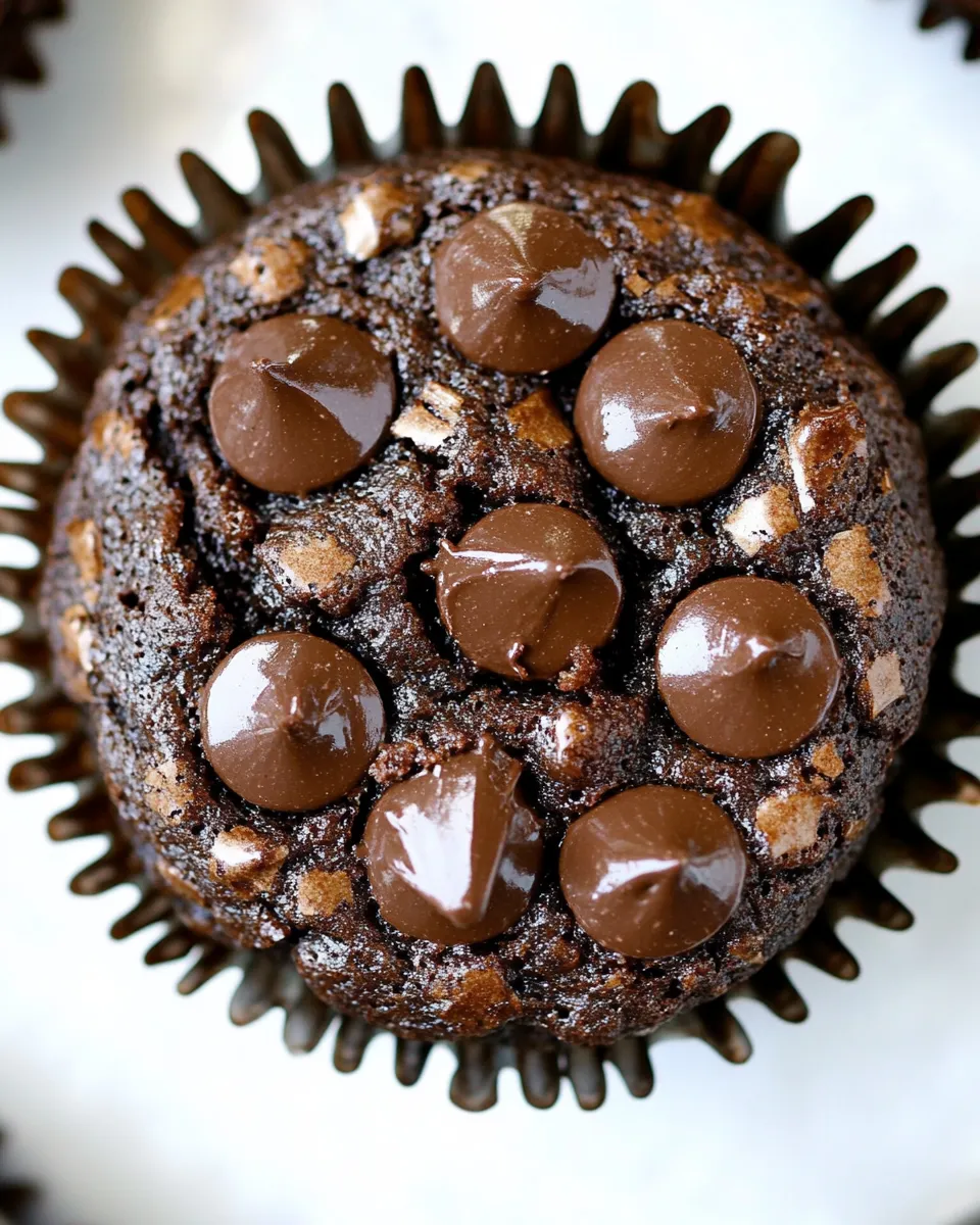 Quick Flourless Chocolate Blender Muffins shot