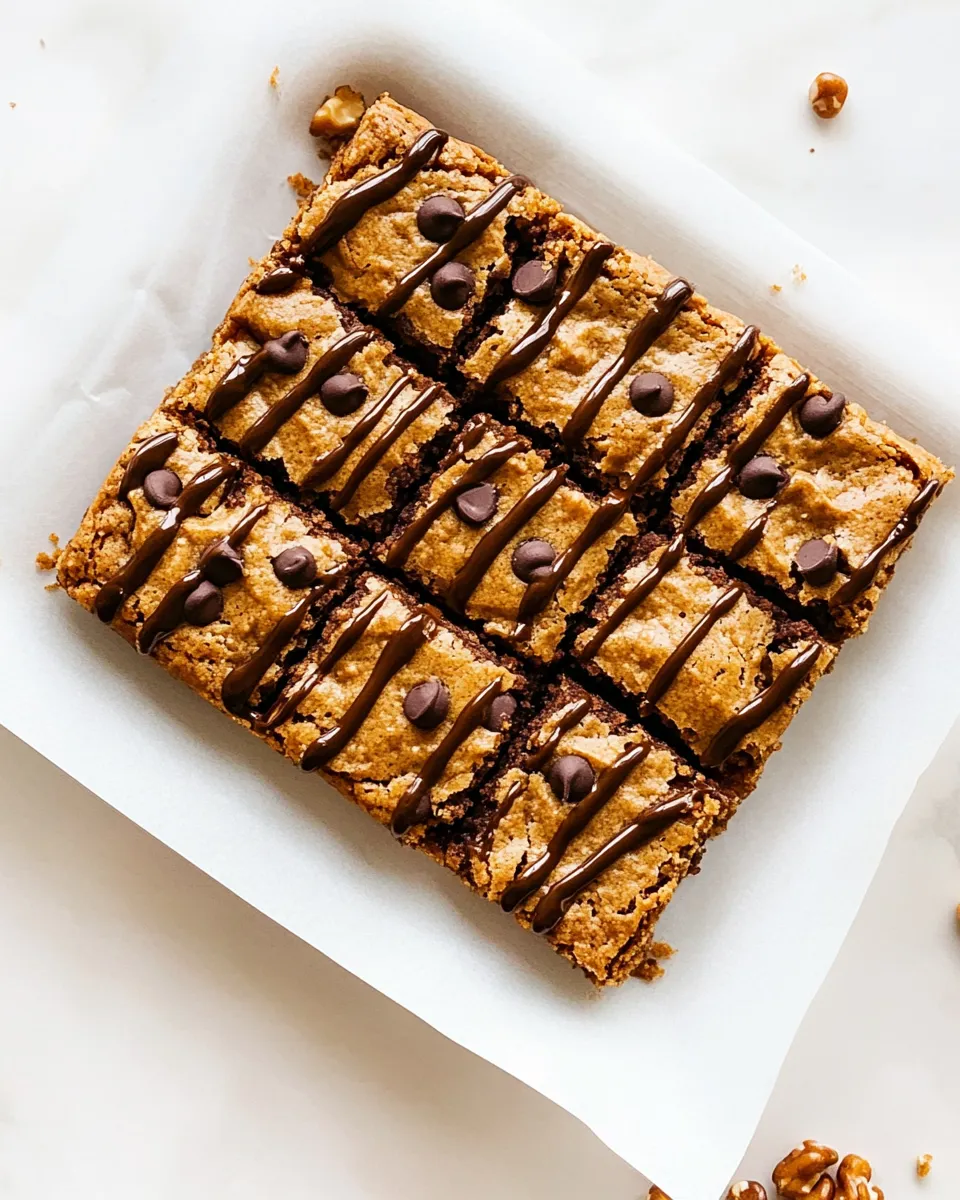 Delicious Flourless Peanut Butter Blondies image
