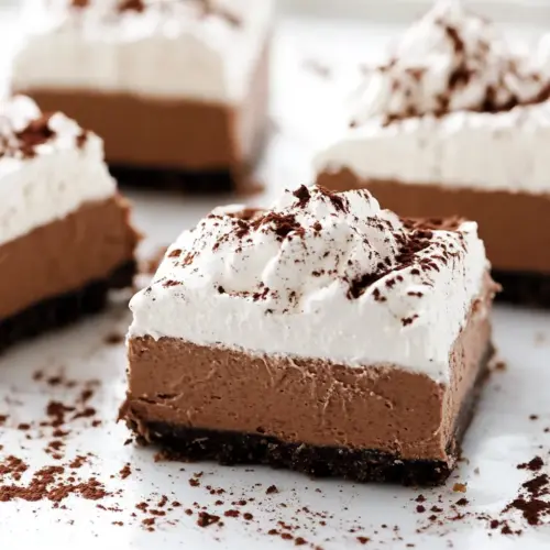 Homemade French Silk Pie Bars recipe image