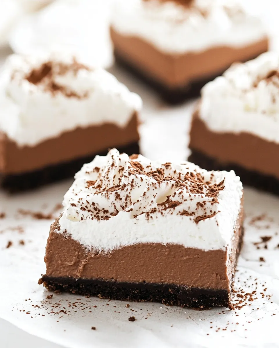 Easy French Silk Pie Bars dish photo