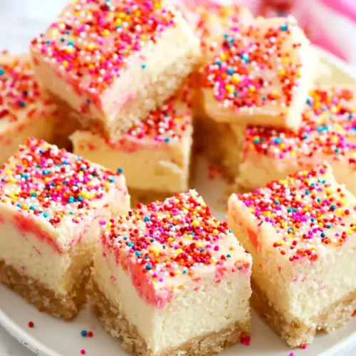 Easy Funfetti Cheesecake Bars Recipe photo
