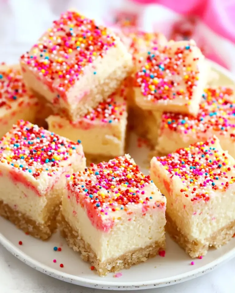 Easy Funfetti Cheesecake Bars Recipe photo