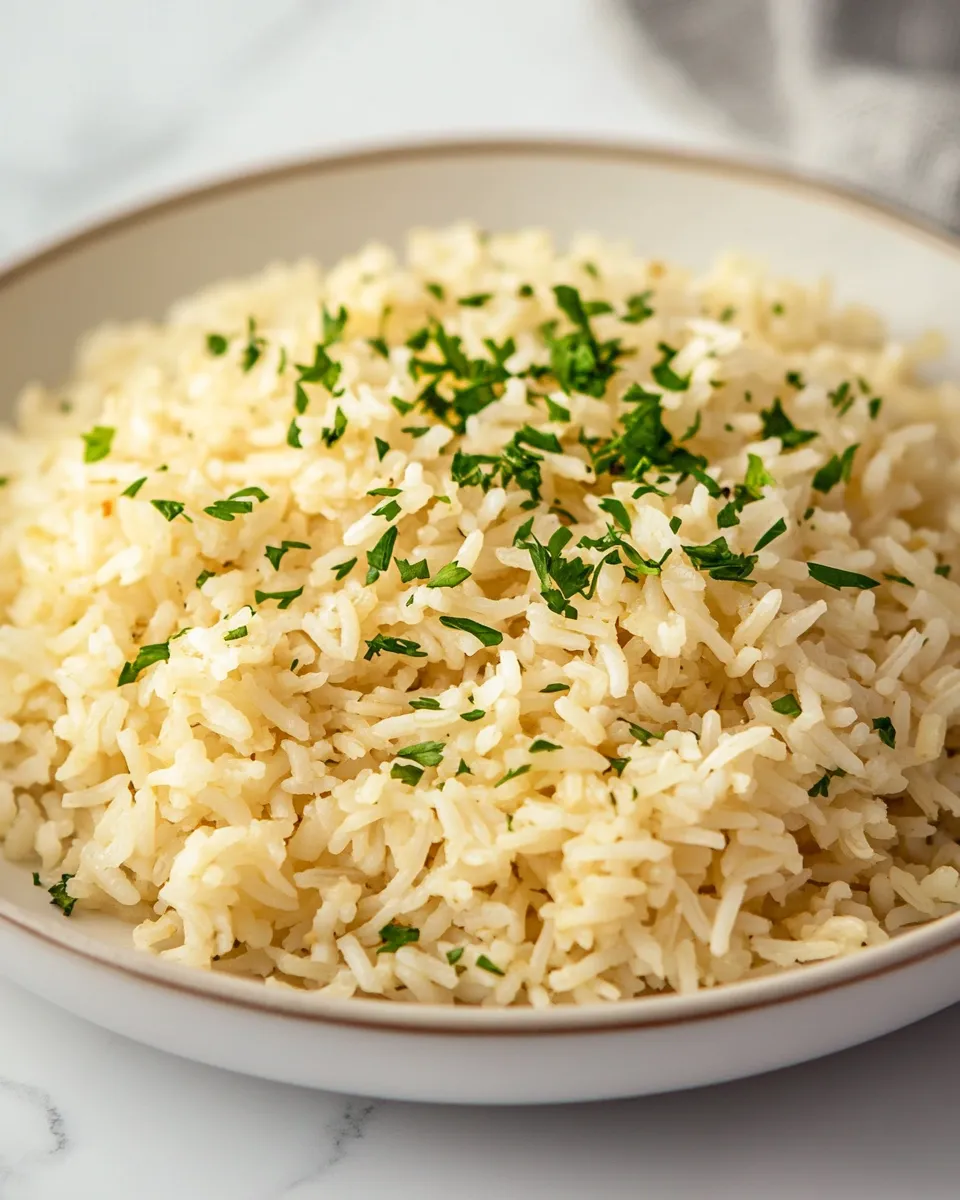 Quick Garlic Butter Rice shot