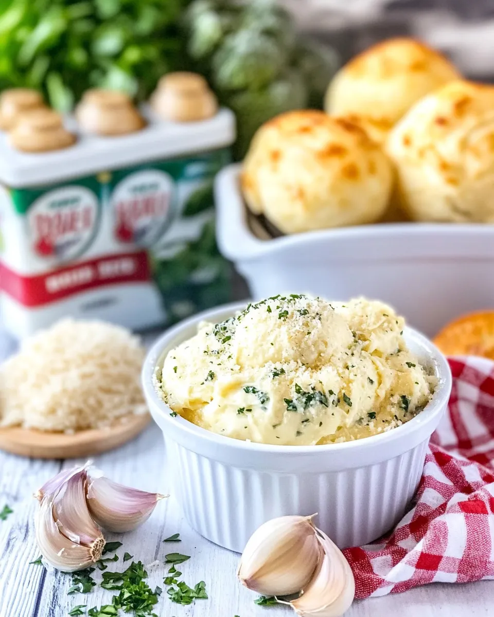 Easy Garlic Parmesan Butter shot