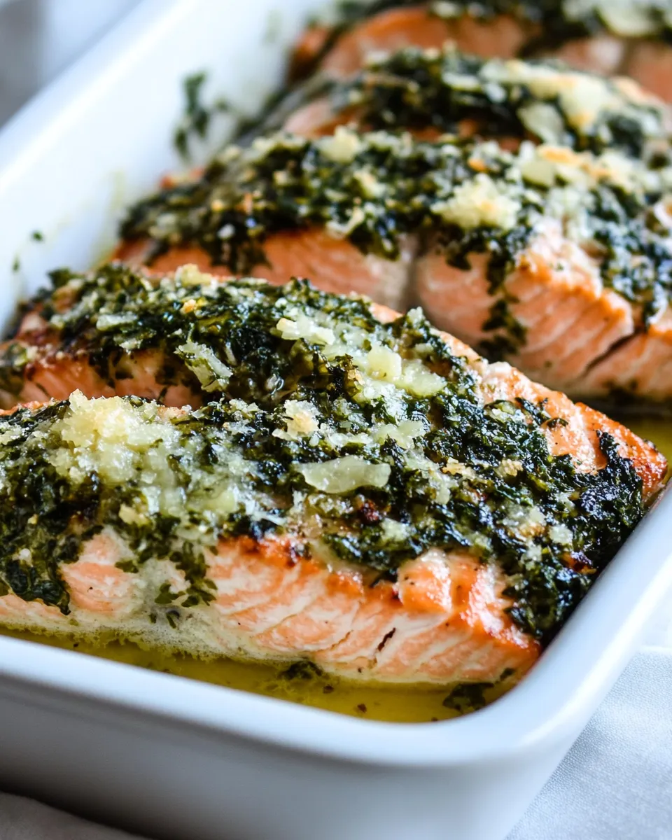 Delicious Garlic Parmesan Salmon shot
