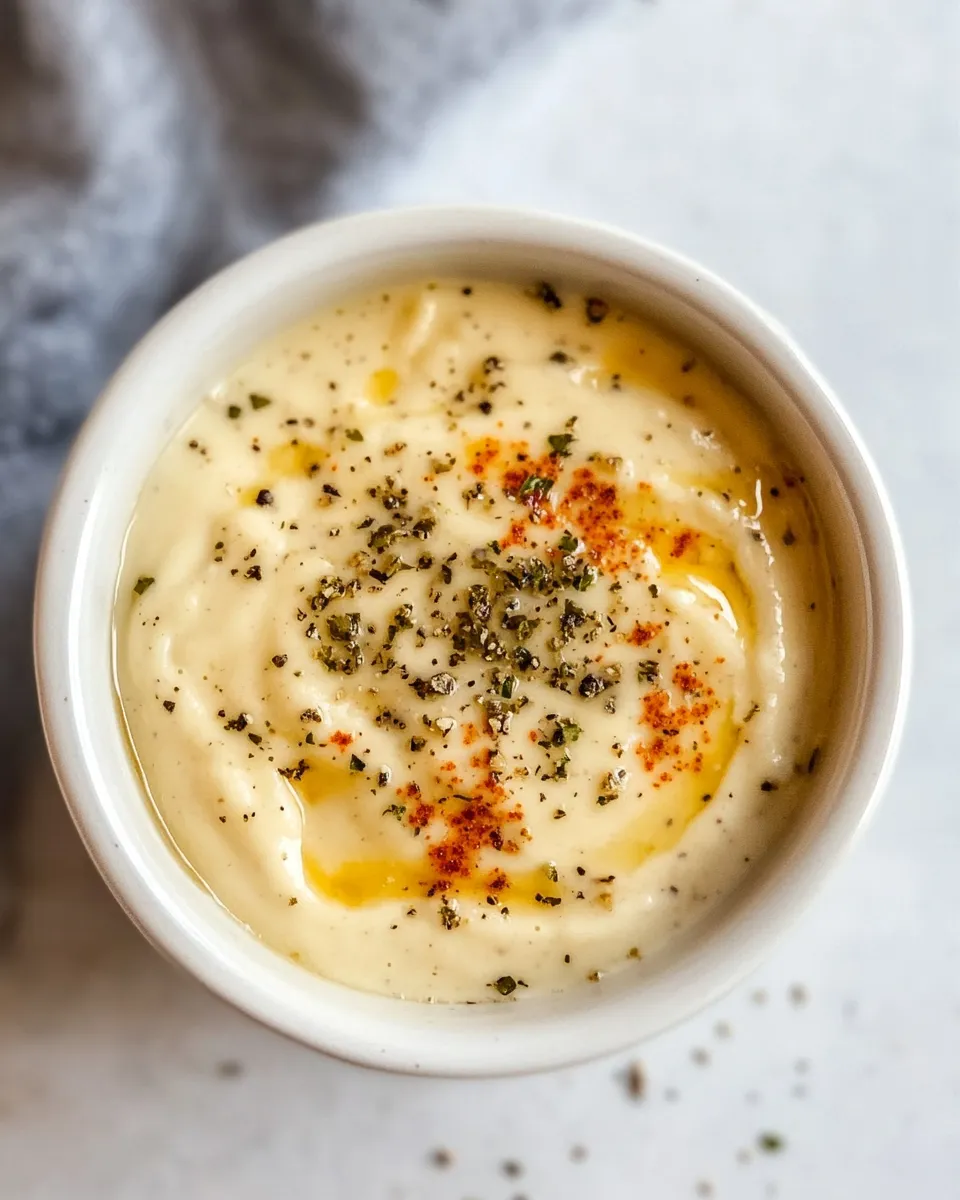 Delicious Garlic Parmesan Sauce shot