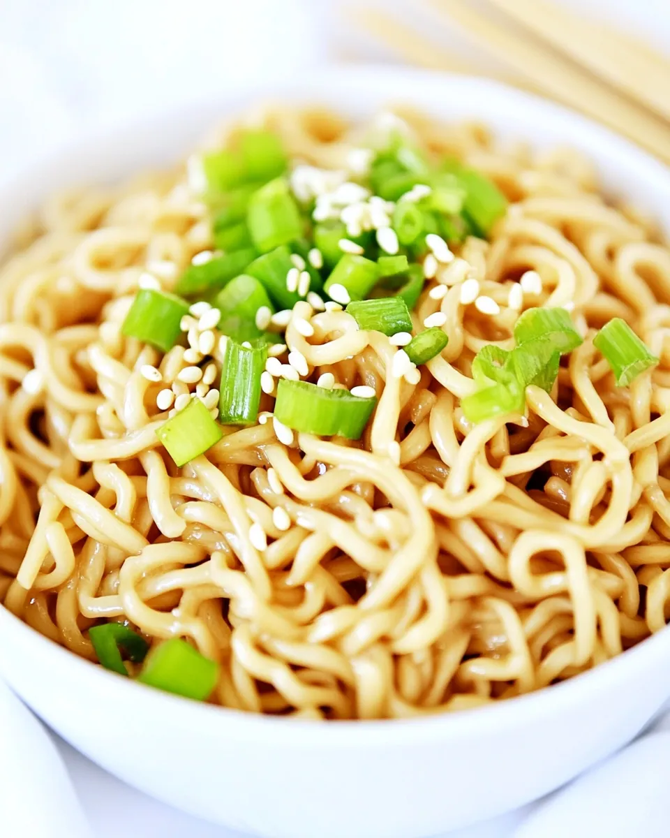 Healthy Garlic Sesame Noodles dish photo
