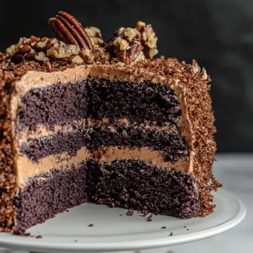 Homemade German Chocolate Cake (The Best Fan Approved Coconut Pecan Frosting) photo