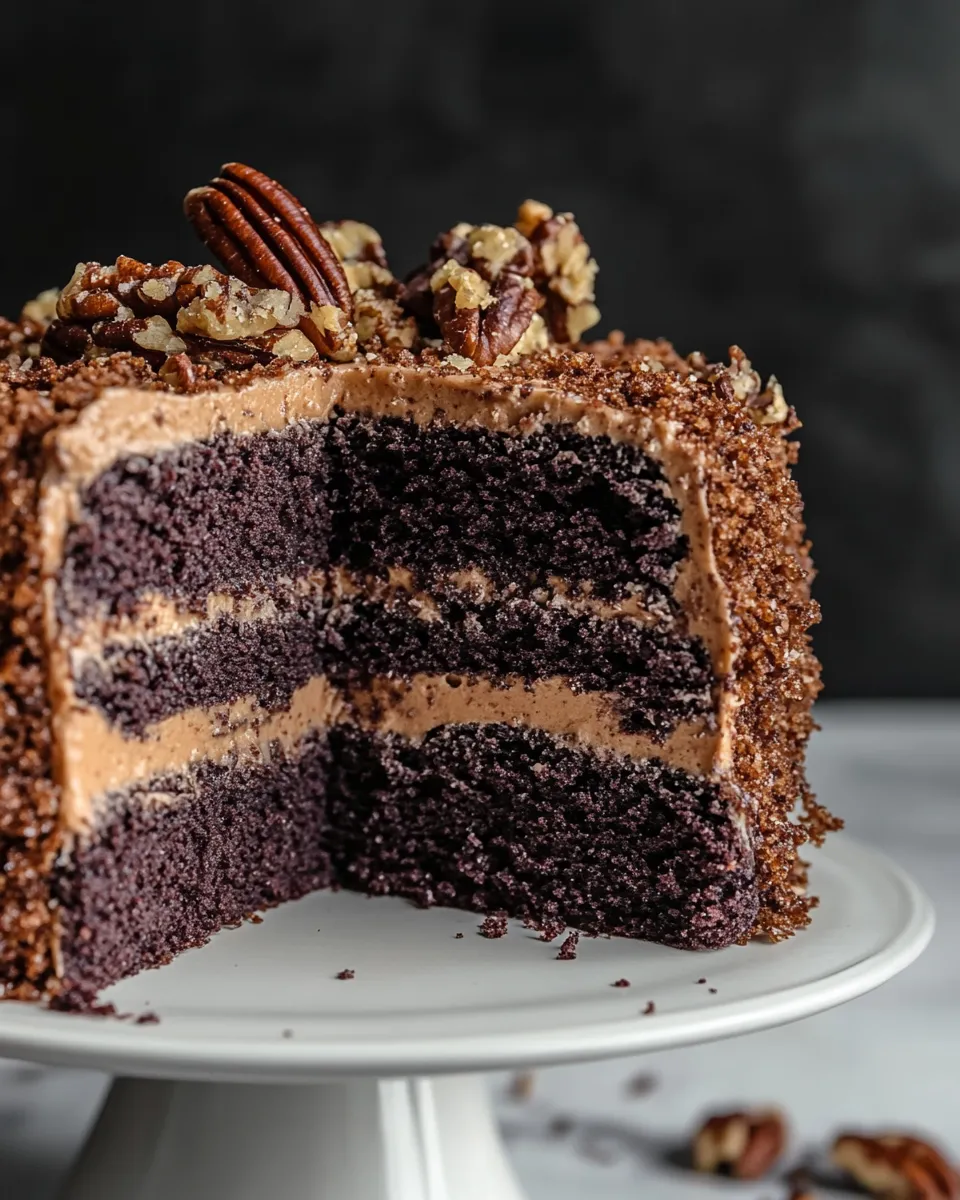 Homemade German Chocolate Cake (The Best Fan Approved Coconut Pecan Frosting) photo