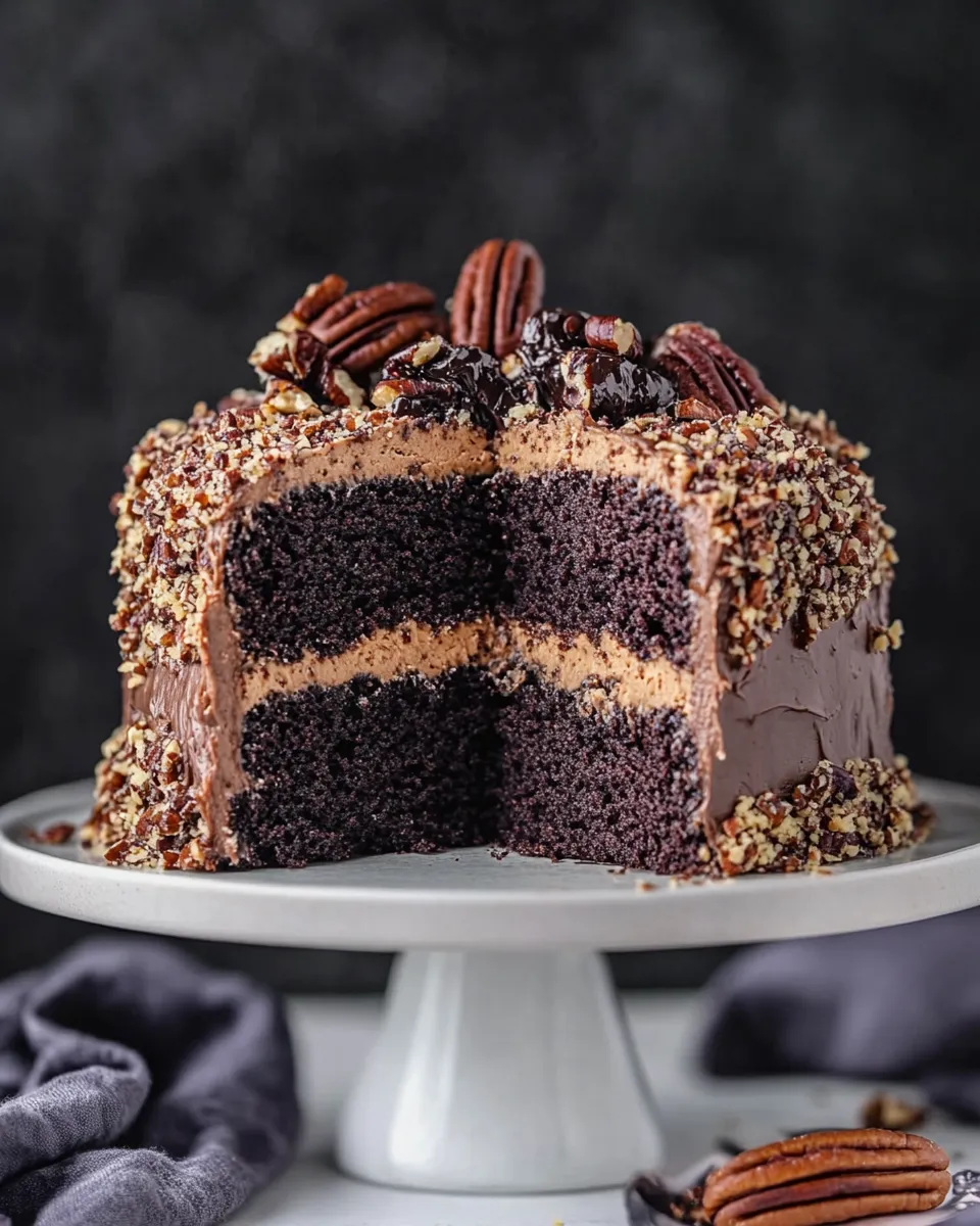 Classic German Chocolate Cake (The Best Fan Approved Coconut Pecan Frosting) image