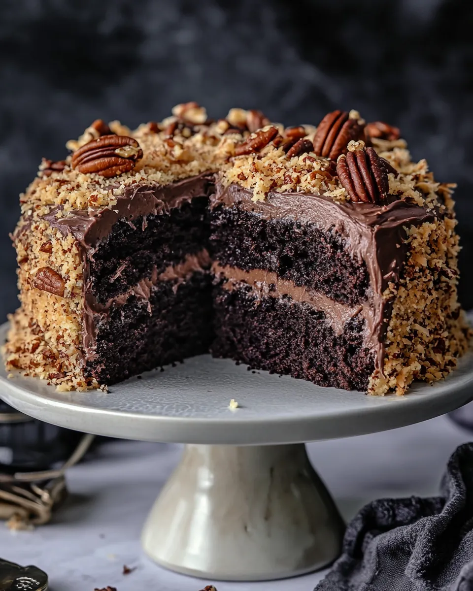 Easy German Chocolate Cake (The Best Fan Approved Coconut Pecan Frosting) recipe photo