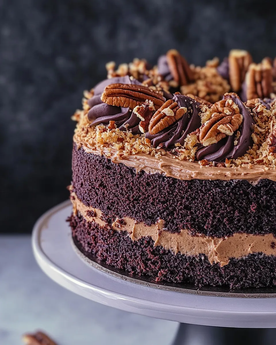 Delicious German Chocolate Cake (The Best Fan Approved Coconut Pecan Frosting) shot
