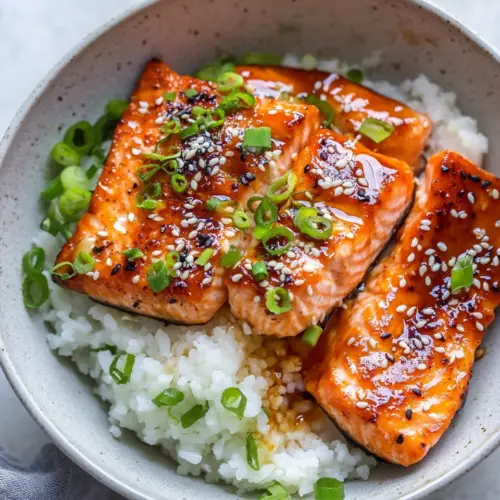 Easy Glazed Hoisin and Sesame Salmon Bowl photo