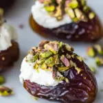 Homemade Goat Cheese Stuffed Dates with Pistachios photo