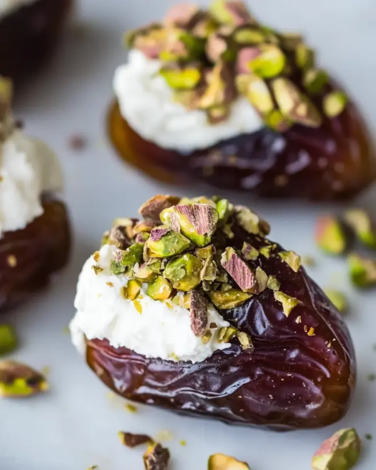 Homemade Goat Cheese Stuffed Dates with Pistachios photo