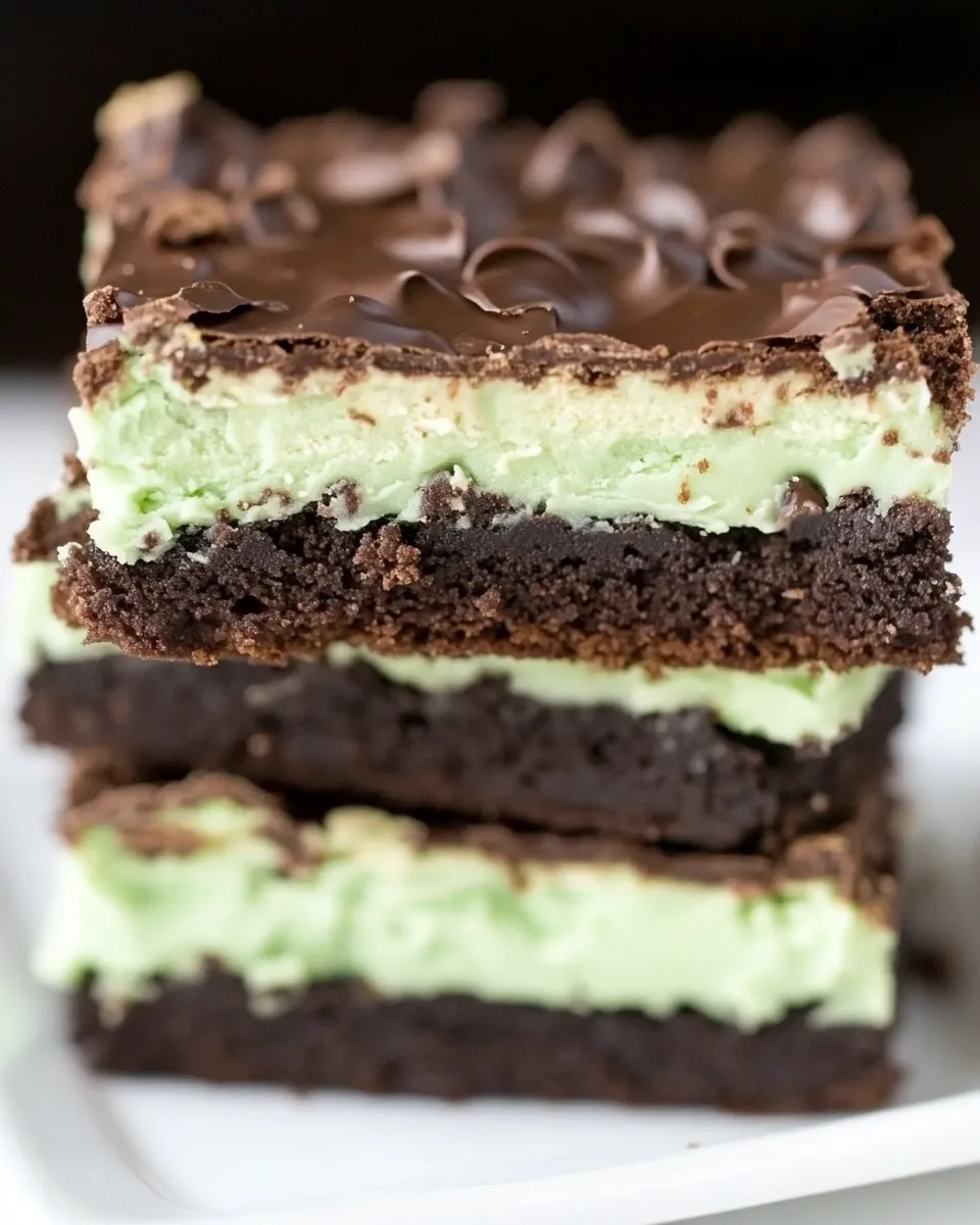 Delicious Grasshopper Brownies image