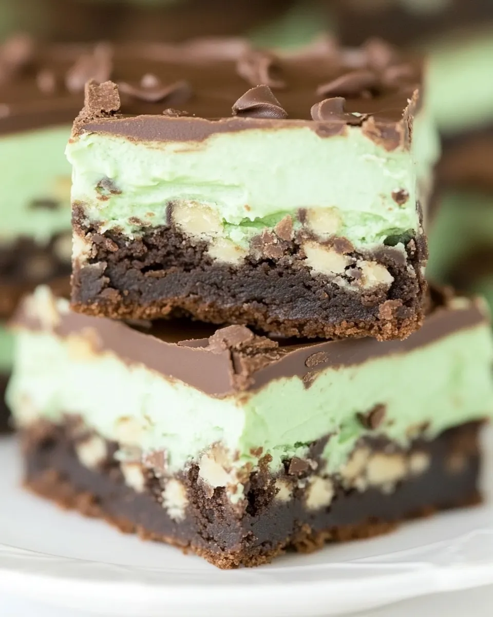 Classic Grasshopper Brownies recipe photo
