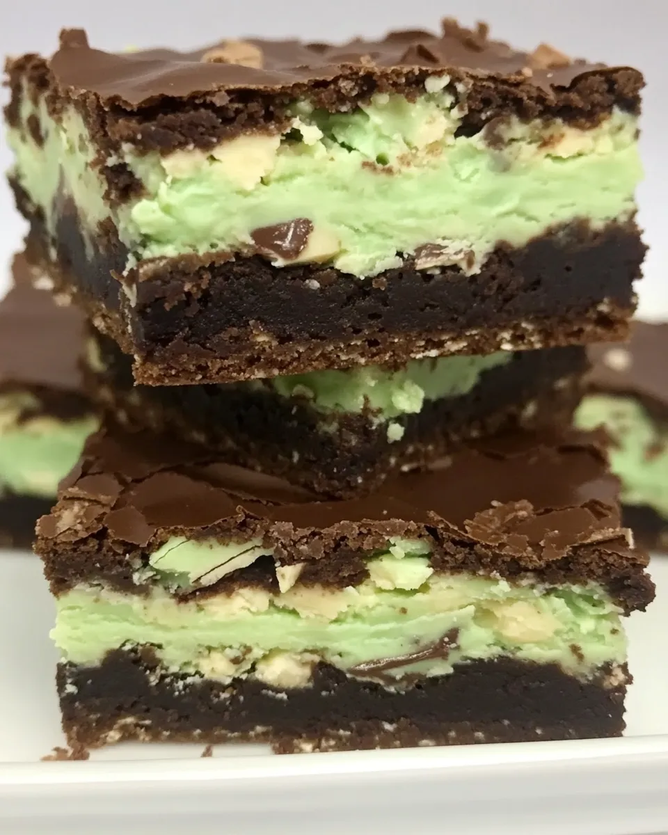 Tasty Grasshopper Brownies shot