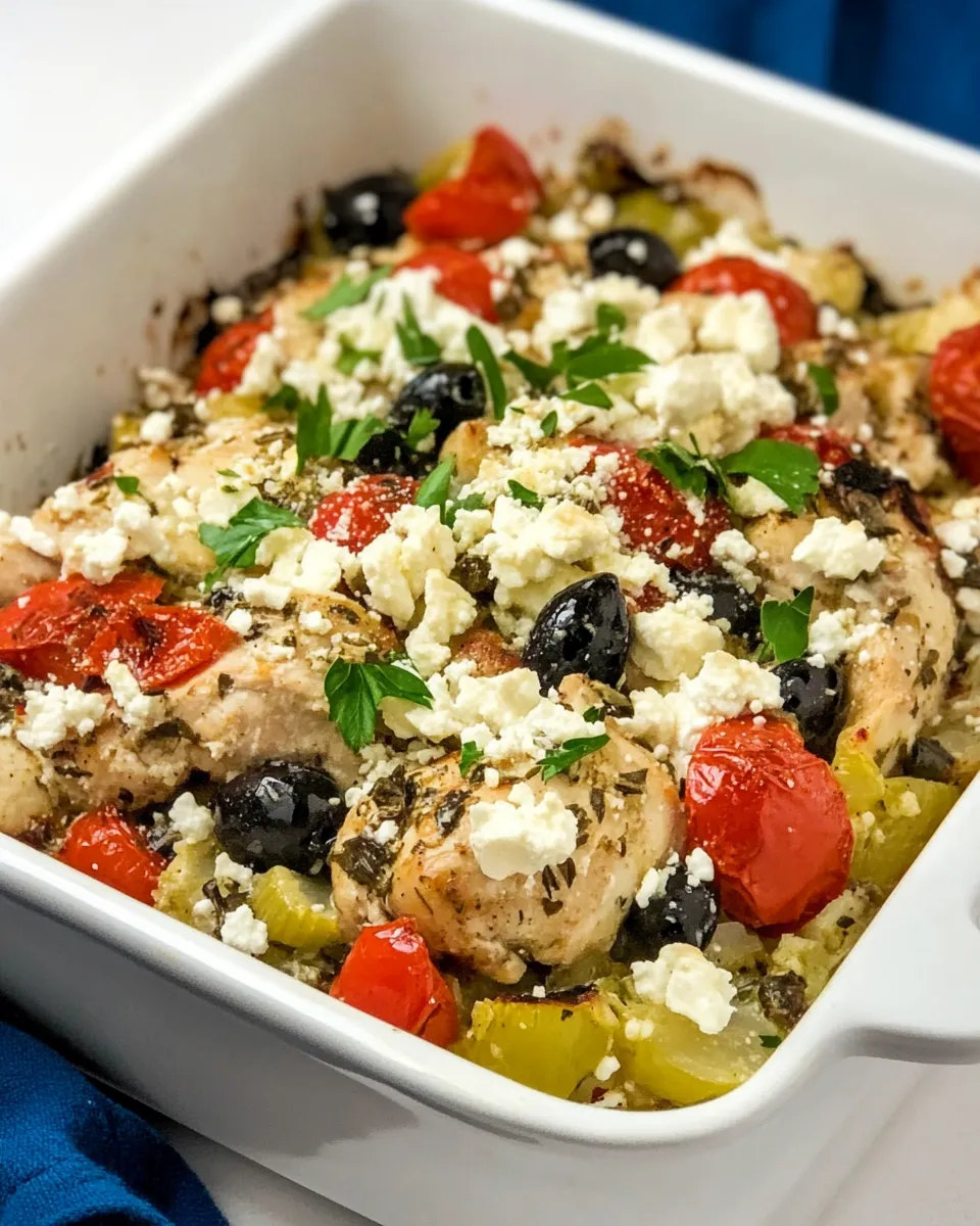 Delicious Greek Chicken Bake shot